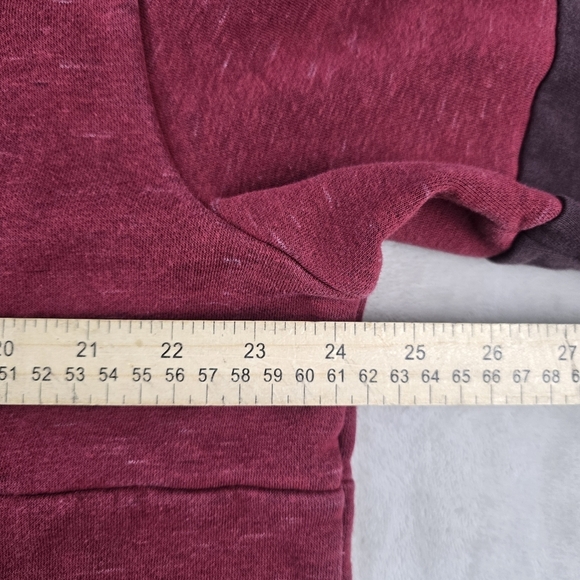 Adidas Mens Pullover Hoodie Pocket Long Sleeve Drawstring Sz Lg Maroon - Picture 6 of 8